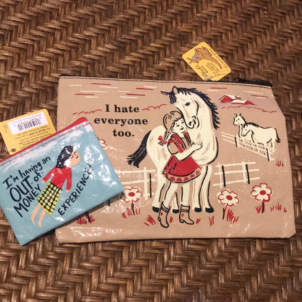 Blue Q Zipper Pouches